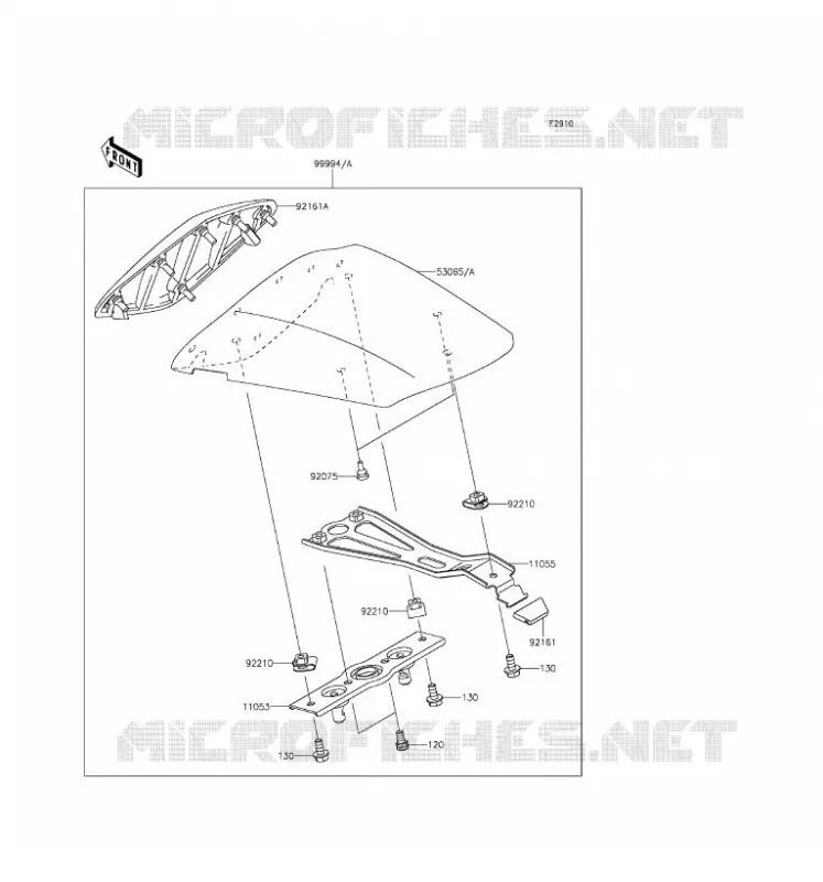 ACCESSOIRE (COUVRE SELLE) Kawasaki MOTOS 636 2016 NINJA ZX-6R  ZX636EGFA