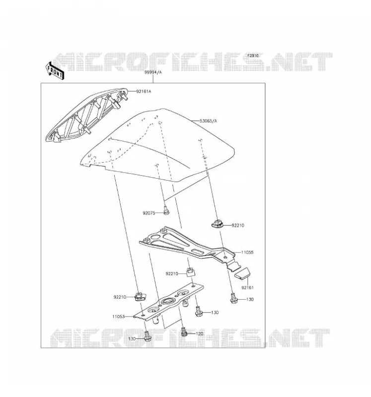 ACCESSOIRE (COUVRE SELLE) Kawasaki MOTOS 636 2016 NINJA ZX-6R  ZX636EGFA