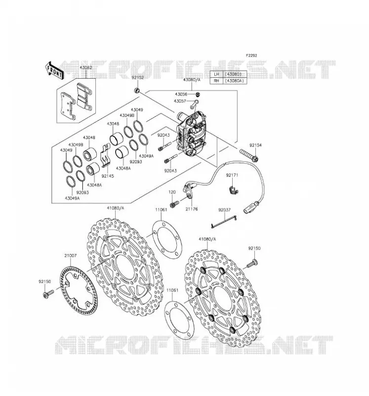 FREIN AVANT Kawasaki MOTOS 636 2016 NINJA ZX-6R  ZX636EGFA