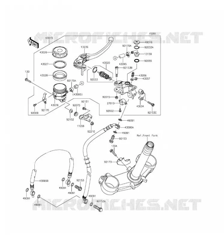 MAITRE CYLINDRE AV Kawasaki MOTOS 636 2016 NINJA ZX-6R  ZX636EGFA
