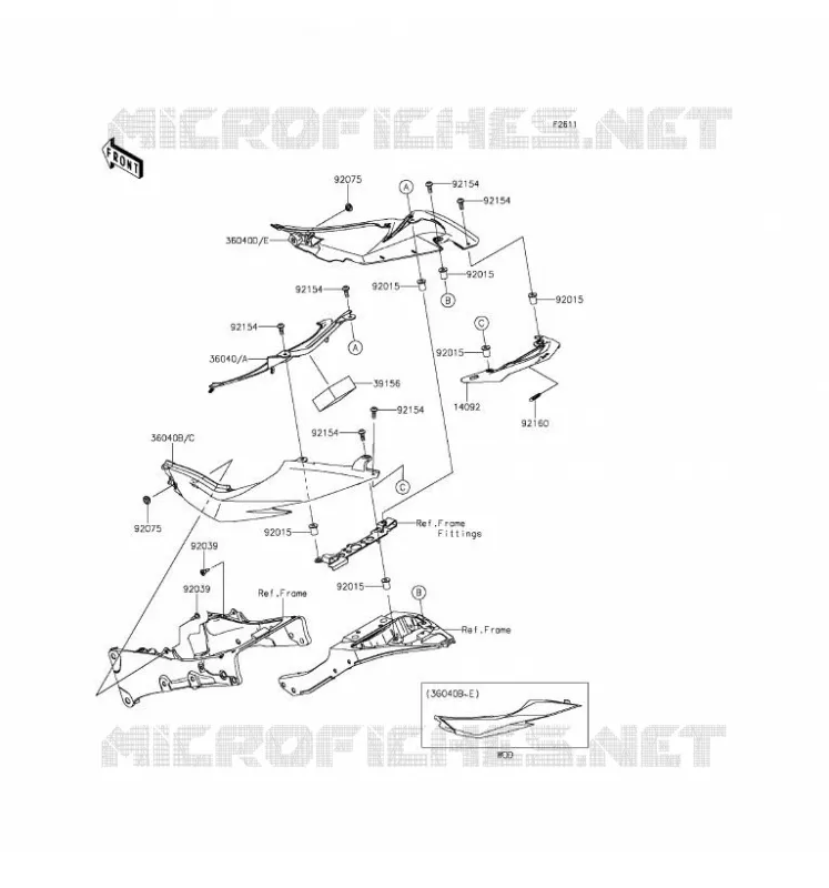 CACHE LAT&Eacute;RAL Kawasaki MOTOS 636 2016 NINJA ZX-6R ABS  ZX636FGF