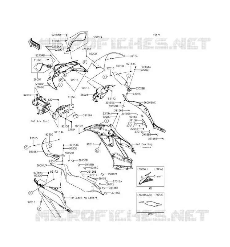 CARENAGE Kawasaki MOTOS 636 2016 NINJA ZX-6R ABS  ZX636FGF
