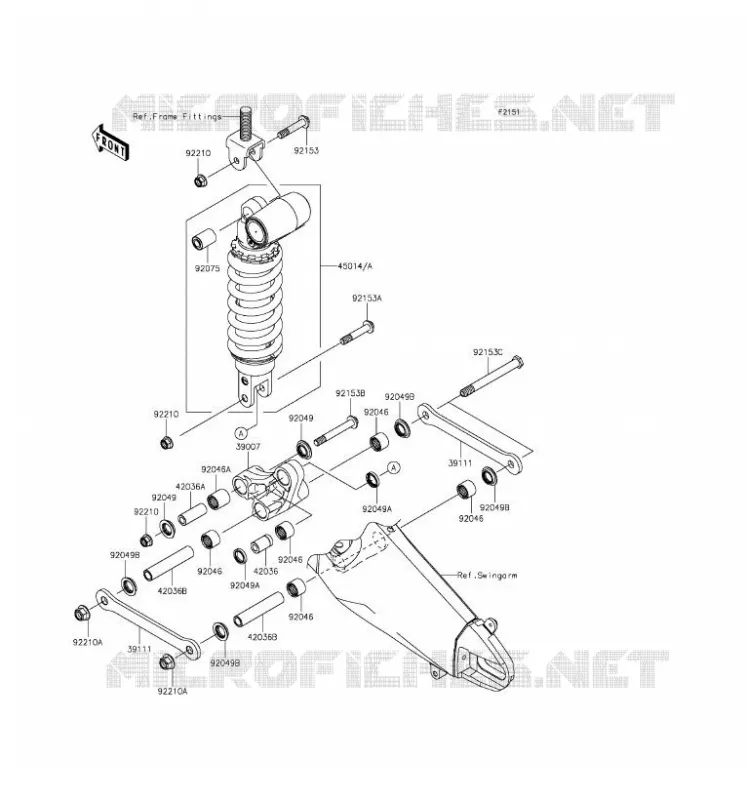 SUSPENSION/AMORTISSEUR Kawasaki MOTOS 636 2016 NINJA ZX-6R ABS  ZX636FGF