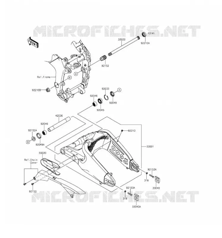 BRAS OSCILLANT Kawasaki MOTOS 636 2016 NINJA ZX-6R ABS  ZX636FGF