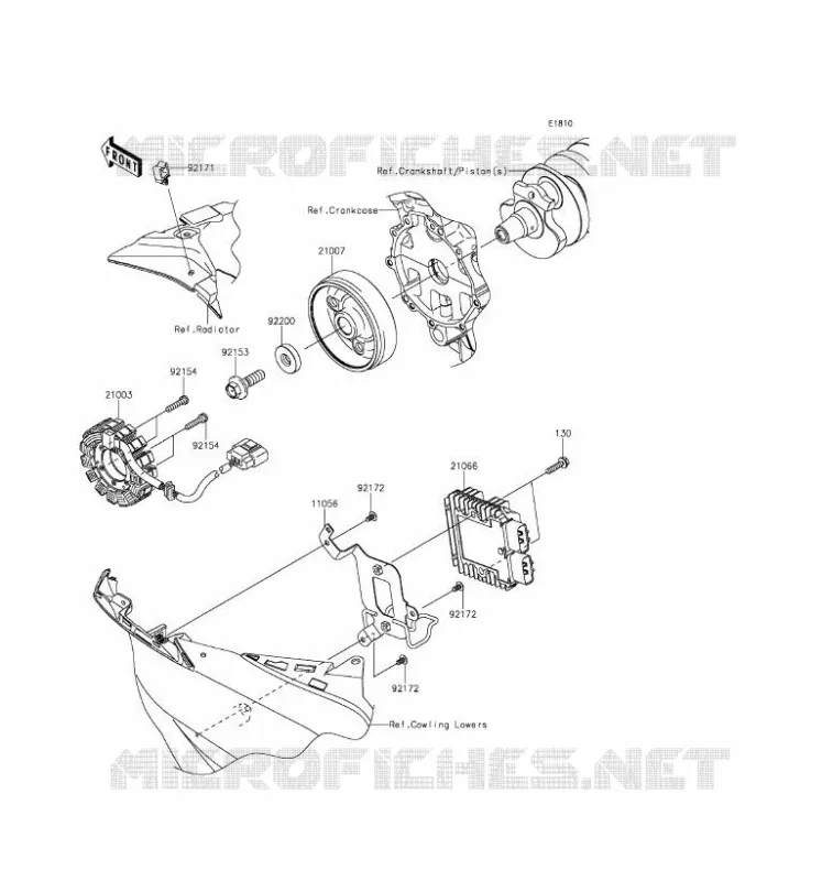 G&Eacute;N&Eacute;RATEUR Kawasaki MOTOS 636 2016 NINJA ZX-6R ABS  ZX636FGF