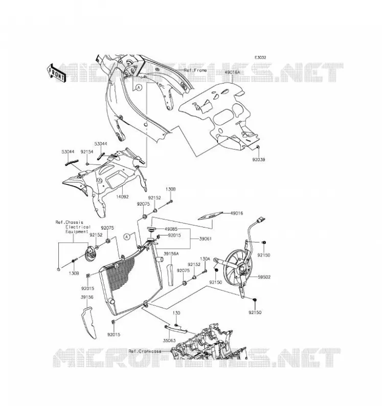 RADIATEUR Kawasaki MOTOS 636 2016 NINJA ZX-6R ABS  ZX636FGF