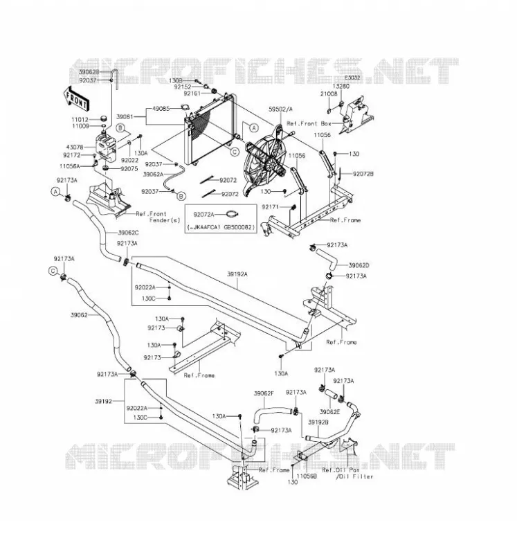RADIATEUR Kawasaki SSV 1000 2016 MULE PRO-DXT  KAF1000AGF