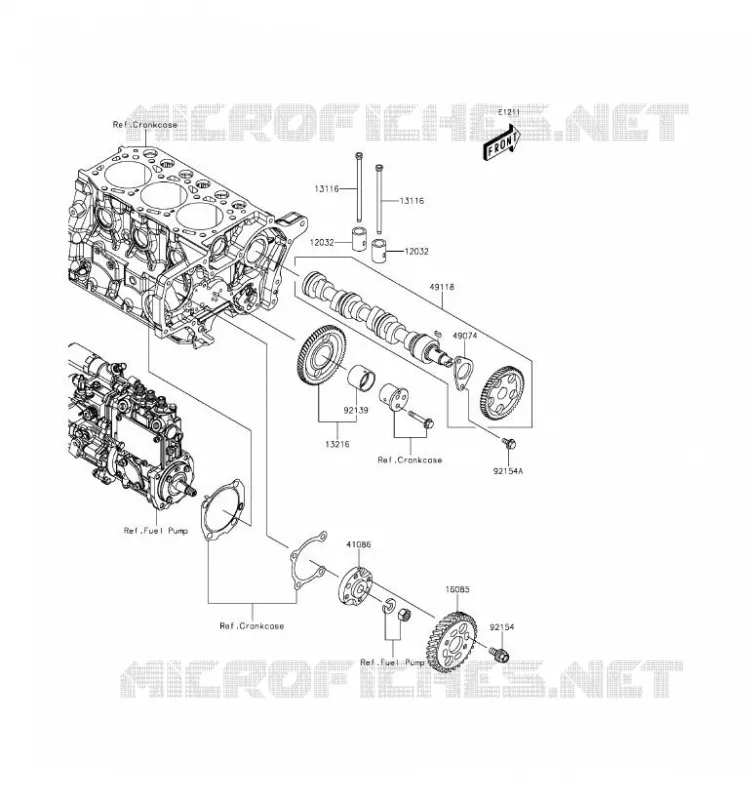 SOUPAPE/ARBRE A CAME Kawasaki SSV 1000 2016 MULE PRO-DXT  KAF1000BGF
