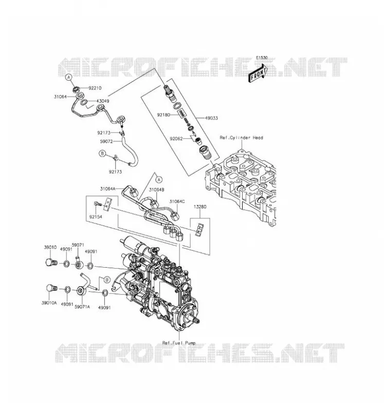 INJECTION CARBURANT Kawasaki SSV 1000 2016 MULE PRO-DX  KAF1000DGF