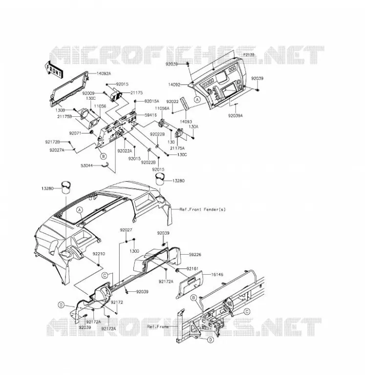 BOITE AVANT Kawasaki SSV 1000 2016 MULE PRO-DX  KAF1000EGF