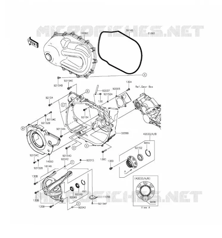 COUVERCLE CONVERTISSEUR Kawasaki SSV 1000 2016 MULE PRO-DX  KAF1000EGF