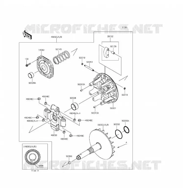 VARIATEUR Kawasaki SSV 1000 2016 MULE PRO-DX  KAF1000EGF