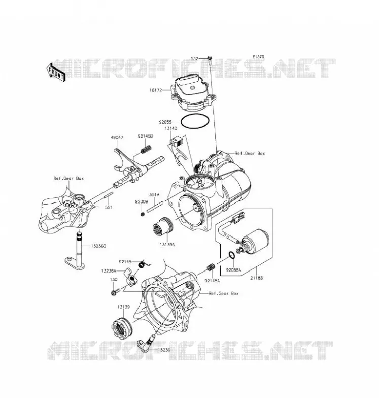 SELECTEUR Kawasaki SSV 1000 2016 MULE PRO-DX  KAF1000FGF