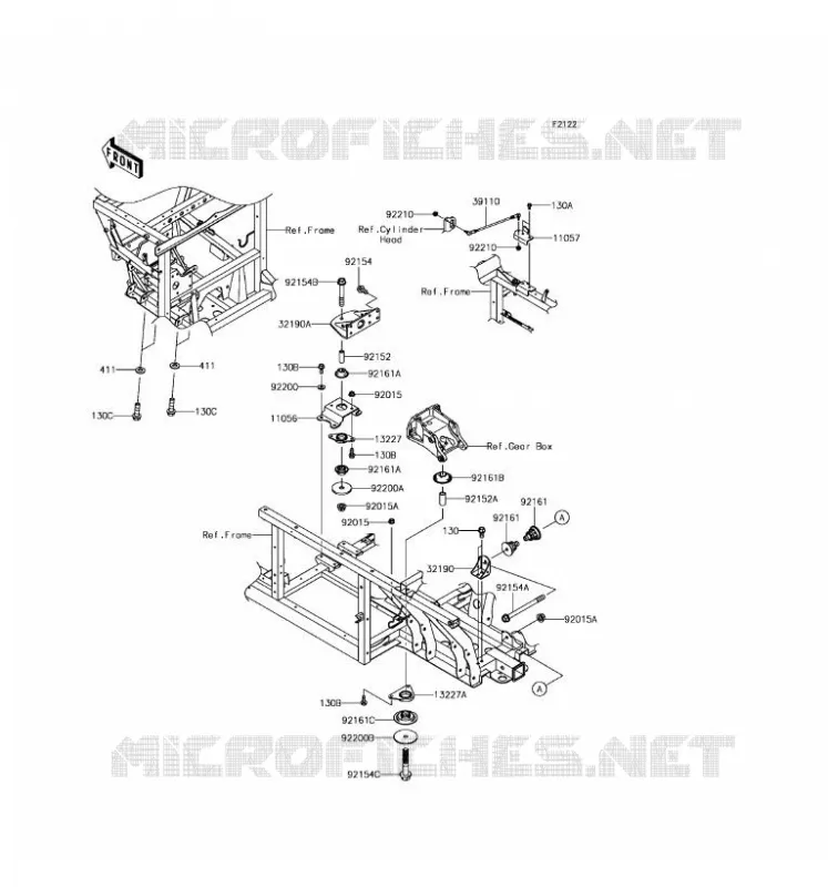 SUPPORT MOTEUR Kawasaki SSV 1000 2017 MULE PRO-DX  KAF1000FHF