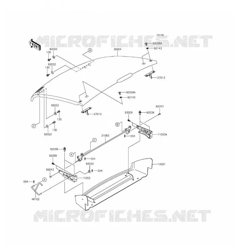 GARDE BOUE Kawasaki SSV 400 2016 MULE 600  KAF400BGF