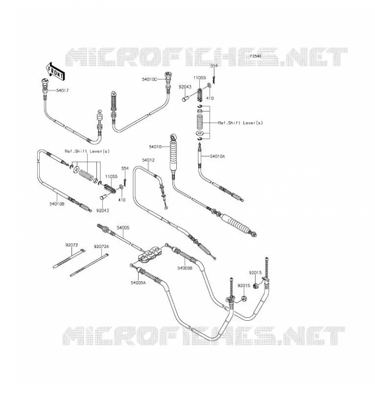 CABLES Kawasaki SSV 400 2016 MULE 610 4X4 XC  KAF400DGF