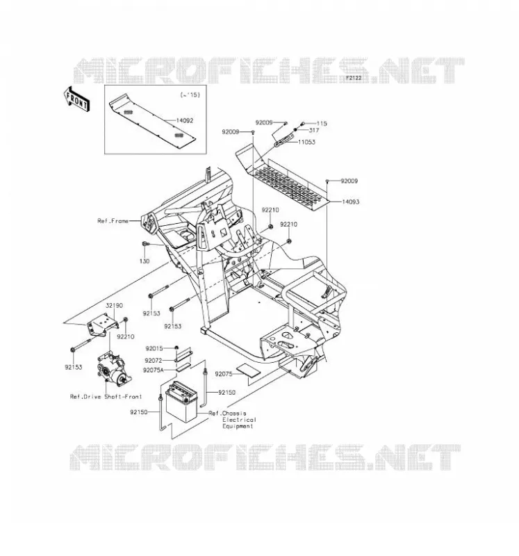 SUPPORT MOTEUR Kawasaki SSV 400 2016 MULE 610 4X4 XC  KAF400DGF