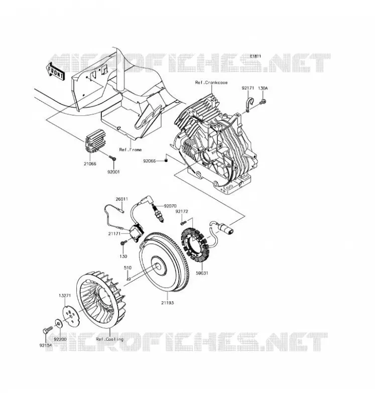 GENERATEUR/BOBINE Kawasaki SSV 400 2017 MULE SX  KAF400HHS