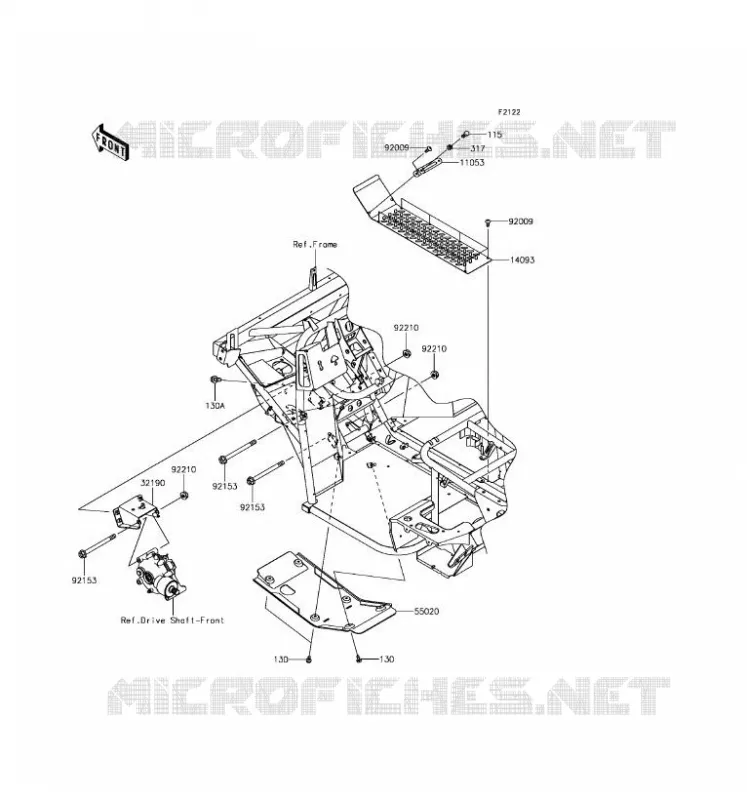 SUPPORT MOTEUR Kawasaki SSV 400 2017 MULE SX  KAF400HHS