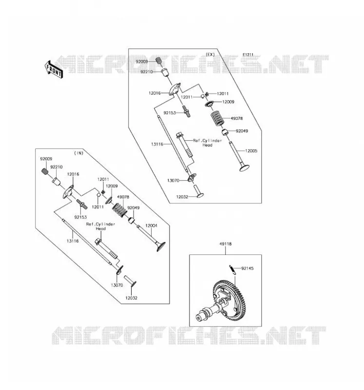 SOUPAPE/ARBRE A CAME Kawasaki SSV 400 2017 MULE SX  KAF400JHF