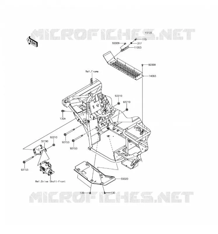 SUPPORT MOTEUR Kawasaki SSV 400 2017 MULE SX  KAF400KHF