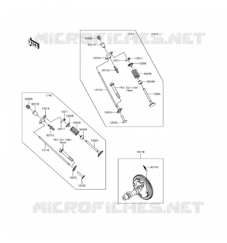 SOUPAPE/ARBRE A CAME Kawasaki SSV 400 2017 MULE SX  KAF400KHS