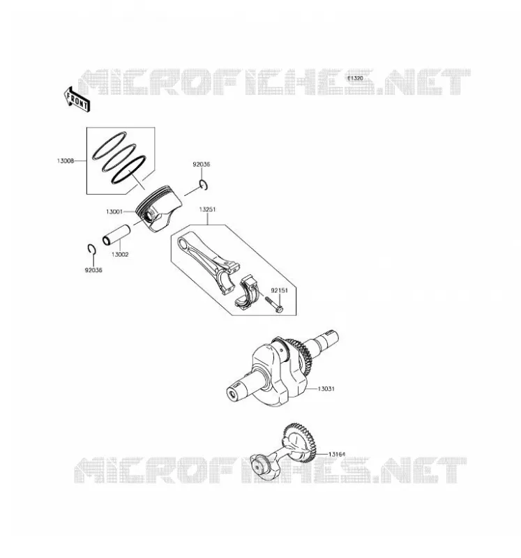 VILEBREQUIN/PISTON Kawasaki SSV 400 2017 MULE SX  KAF400KHS