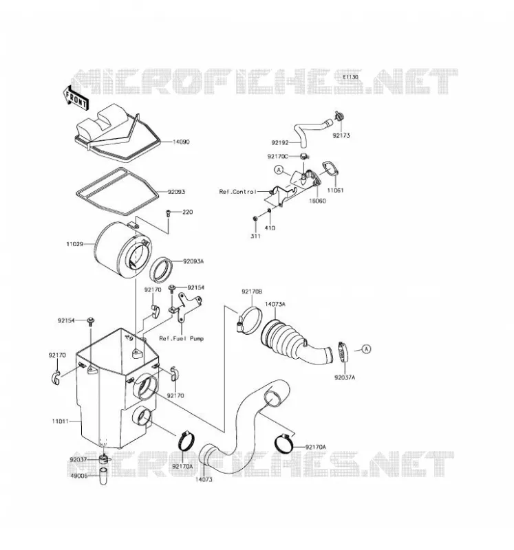 FILTRE A AIR(US) Kawasaki SSV 400 2017 MULE SX  KAF400MHF