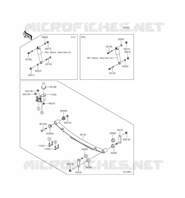 SUSPENSION ARRI&Egrave;RE Kawasaki SSV 620 2016 MULE 4010 4X4  KAF620MGF