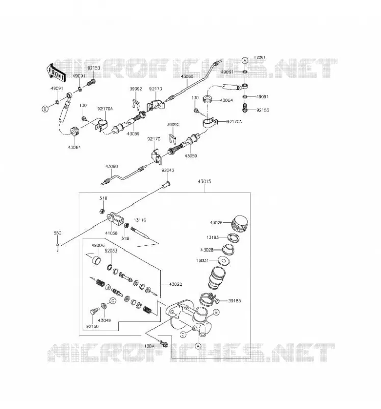 MAiTRE CYLINDRE Kawasaki SSV 620 2017 MULE 4010 4X4  KAF620MHF