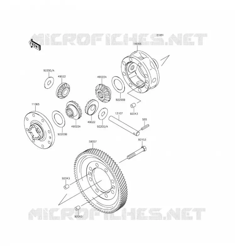 DIFFERENTIEL Kawasaki SSV 620 2017 MULE 4000  KAF620PHF
