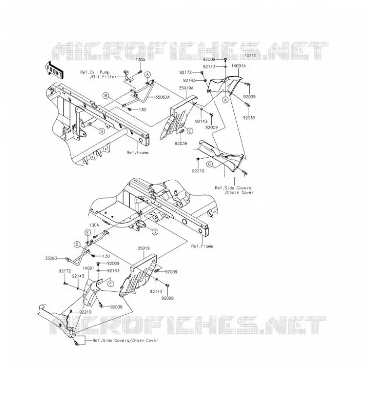 BAVETTE Kawasaki SSV 620 2016 MULE 4010 TRANS 4X4  KAF620SGF