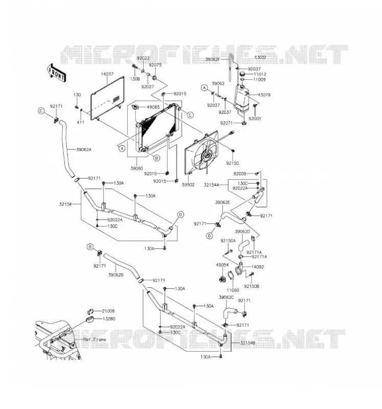 RADIATEUR Kawasaki SSV 620 2016 MULE 4010 TRANS 4X4  KAF620SGF
