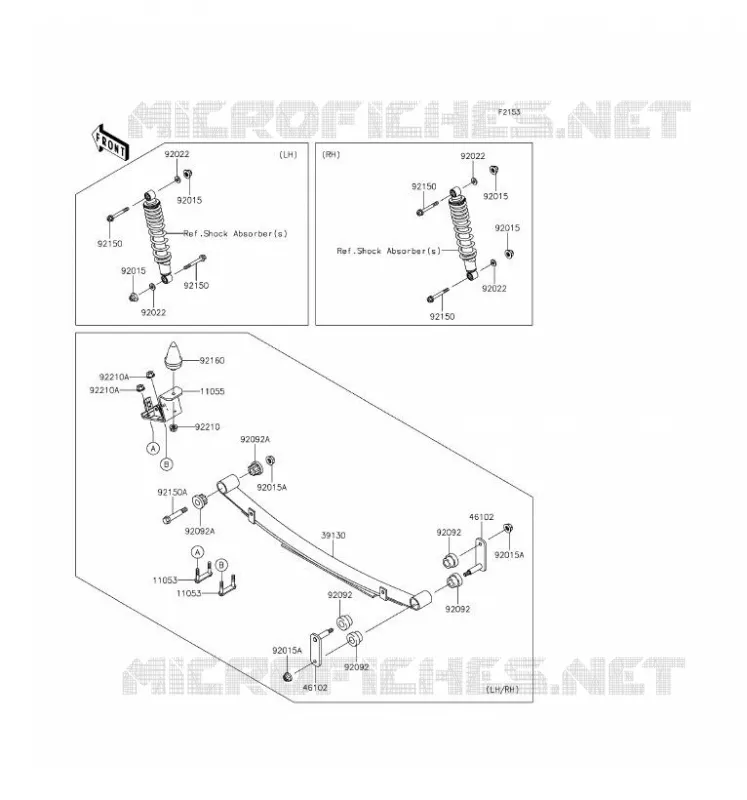 SUSPENSION ARRI&Egrave;RE Kawasaki SSV 620 2016 MULE 4010 TRANS 4X4  KAF620SGF