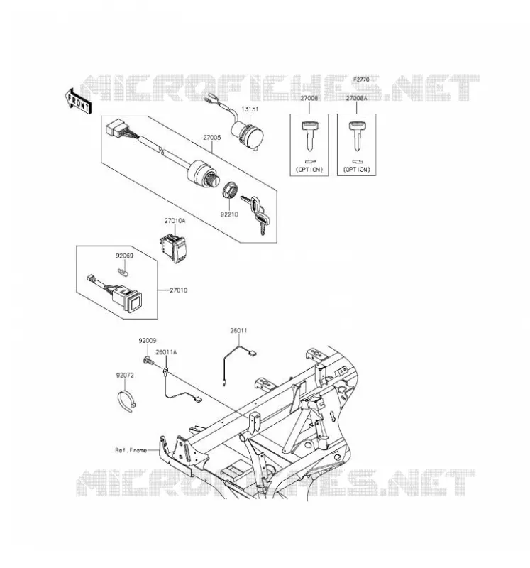 CONTACTEUR Kawasaki SSV 620 2016 MULE 4010 TRANS 4X4  KAF620VGF