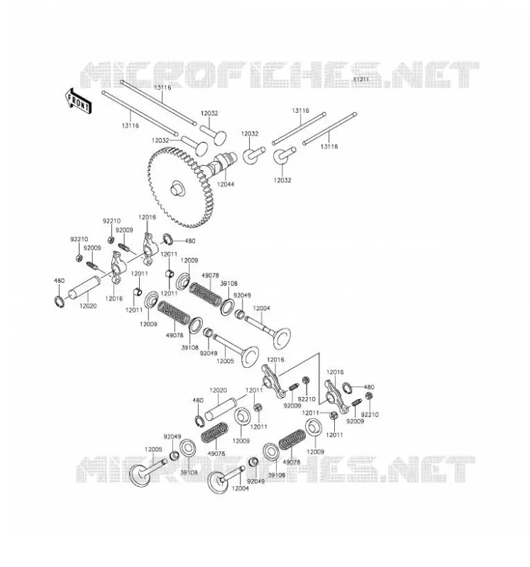 SOUPAPE/ARBRE A CAME Kawasaki SSV 620 2017 MULE 4010 TRANS 4X4  KAF620VHF