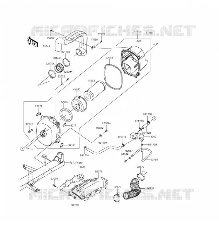 FILTRE A AIR Kawasaki SSV 820 2016 MULE PRO-FXT  KAF820AGF