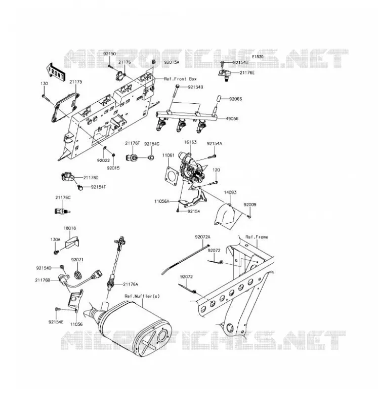 INJECTION CARBURANT Kawasaki SSV 820 2017 MULE PRO-FXT  KAF820AHF