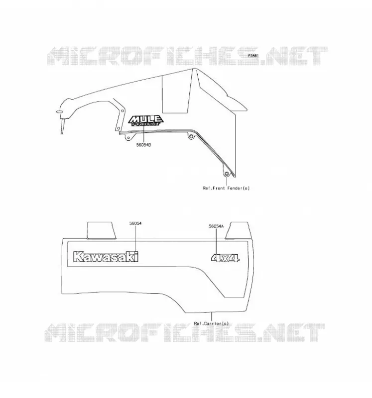STICKER Kawasaki SSV 820 2017 MULE PRO-FXT  KAF820AHF