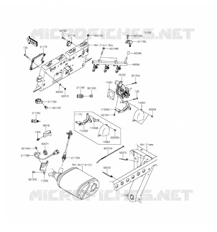 INJECTION CARBURANT Kawasaki SSV 820 2016 MULE PRO-FXT  KAF820BGF