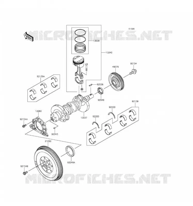 VILEBREQUIN/PISTON Kawasaki SSV 820 2016 MULE PRO-FXT  KAF820BGF