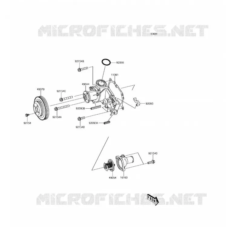 POMPE &Agrave; EAU Kawasaki SSV 820 2017 MULE PRO-FXT  KAF820BHF