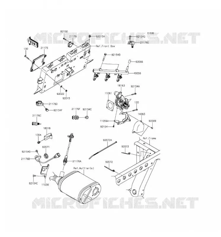 INJECTION CARBURANT Kawasaki SSV 820 2016 MULE PRO-FX  KAF820EGF