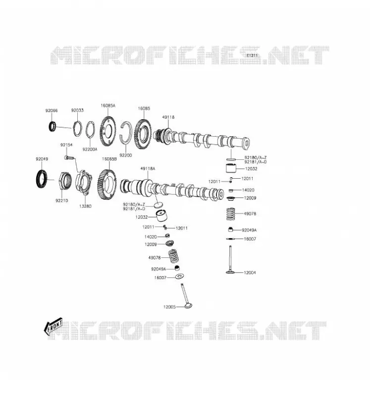 SOUPAPE/ARBRE A CAME Kawasaki SSV 820 2016 MULE PRO-FX  KAF820GGF