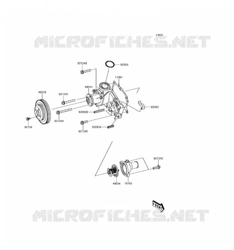 POMPE &Agrave; EAU Kawasaki SSV 820 2017 MULE PRO-FX  KAF820GHF