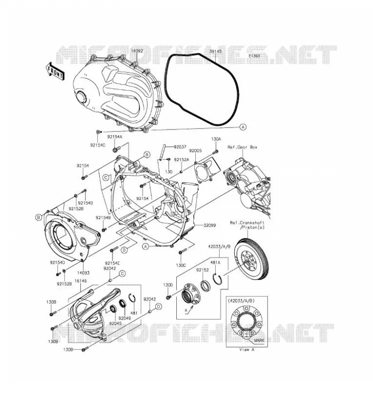 COUVERCLE CONVERTISSEUR Kawasaki SSV 820 2016 MULE PRO-FXT  KAF820JGF