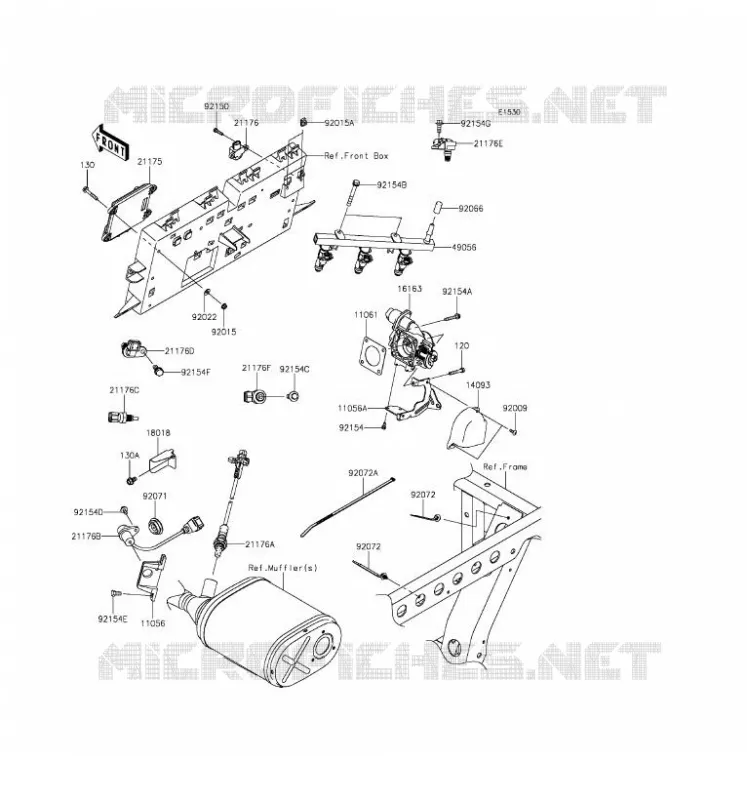 INJECTION CARBURANT Kawasaki SSV 820 2016 MULE PRO-FXT  KAF820JGF