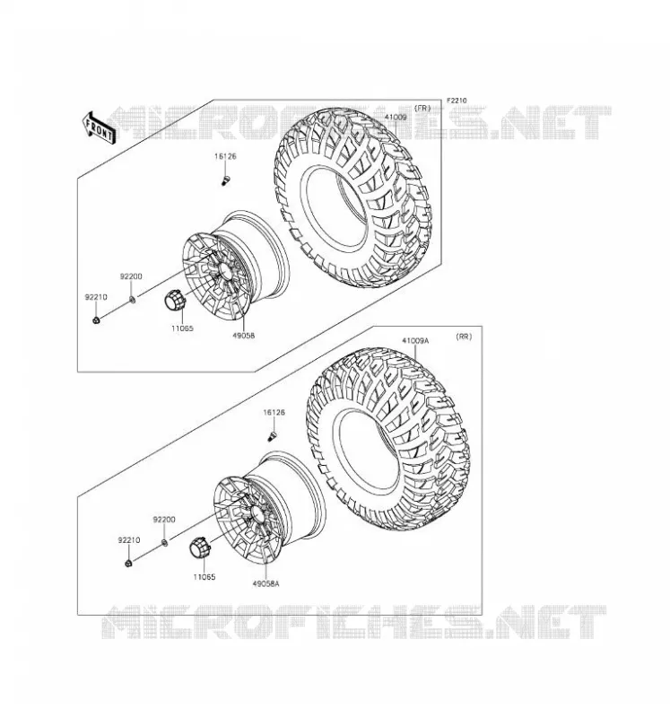ROUE/PNEUS Kawasaki SSV 820 2016 MULE PRO-FXT  KAF820JGF