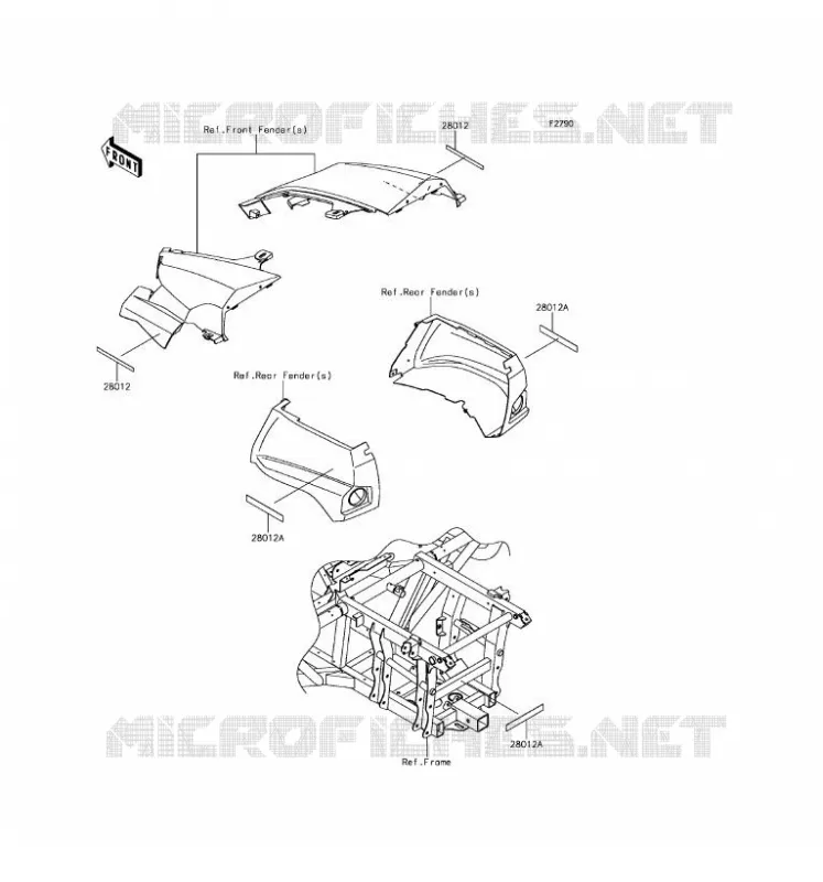 CATADIOPTRES(CN) Kawasaki SSV 800 2016 TERYX LE  KRF800GGF