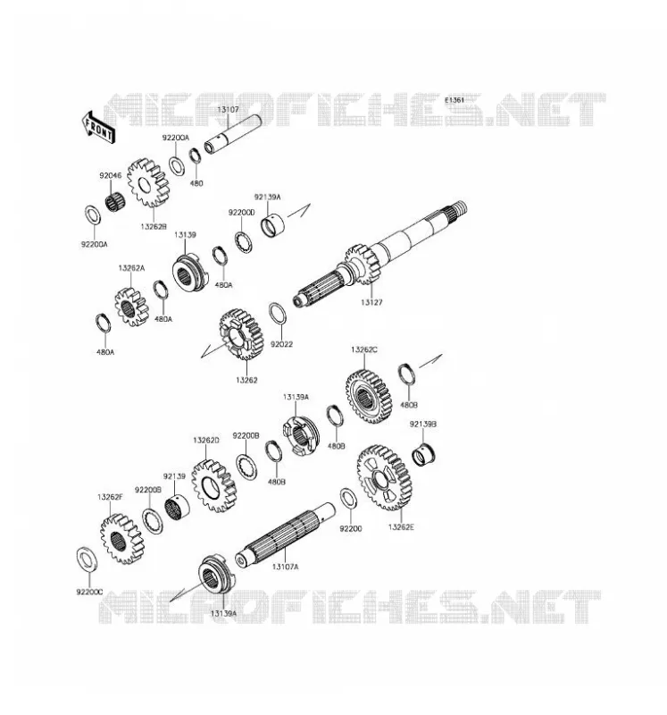 TRANSMISSION Kawasaki SSV 800 2017 TERYX LE  KRF800GHF